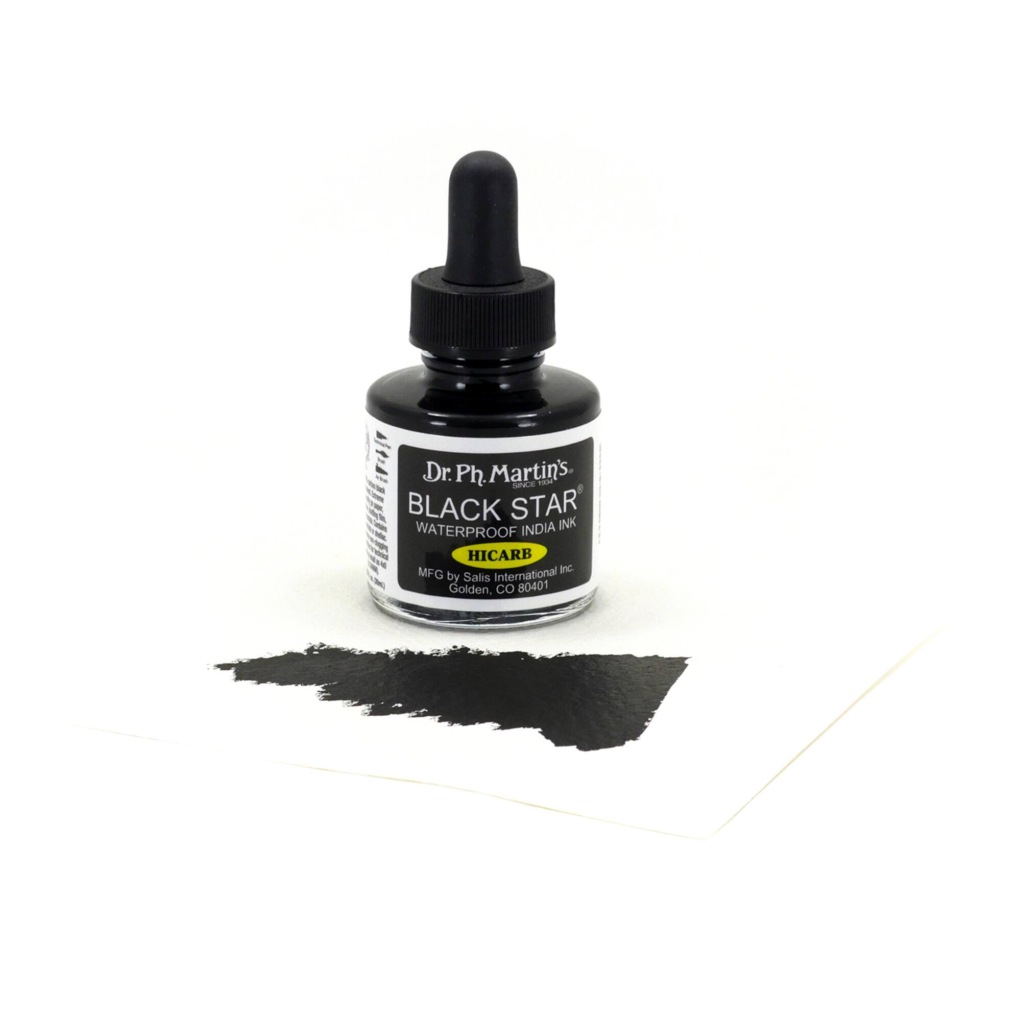 Dr. Ph. Martin's® Black Star® Hi-Carb Waterproof India Ink